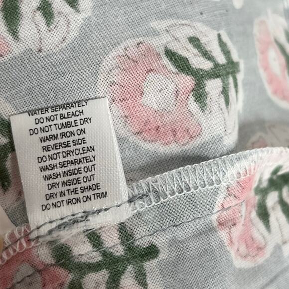 Marea Long Sleeve Georgia Button Up Top Womens Small Grey Pink Floral Cotton - Picture 10 of 11